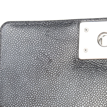 Chanel Caviar Chevron Quilted Small Boy Flap Black 9 of 11