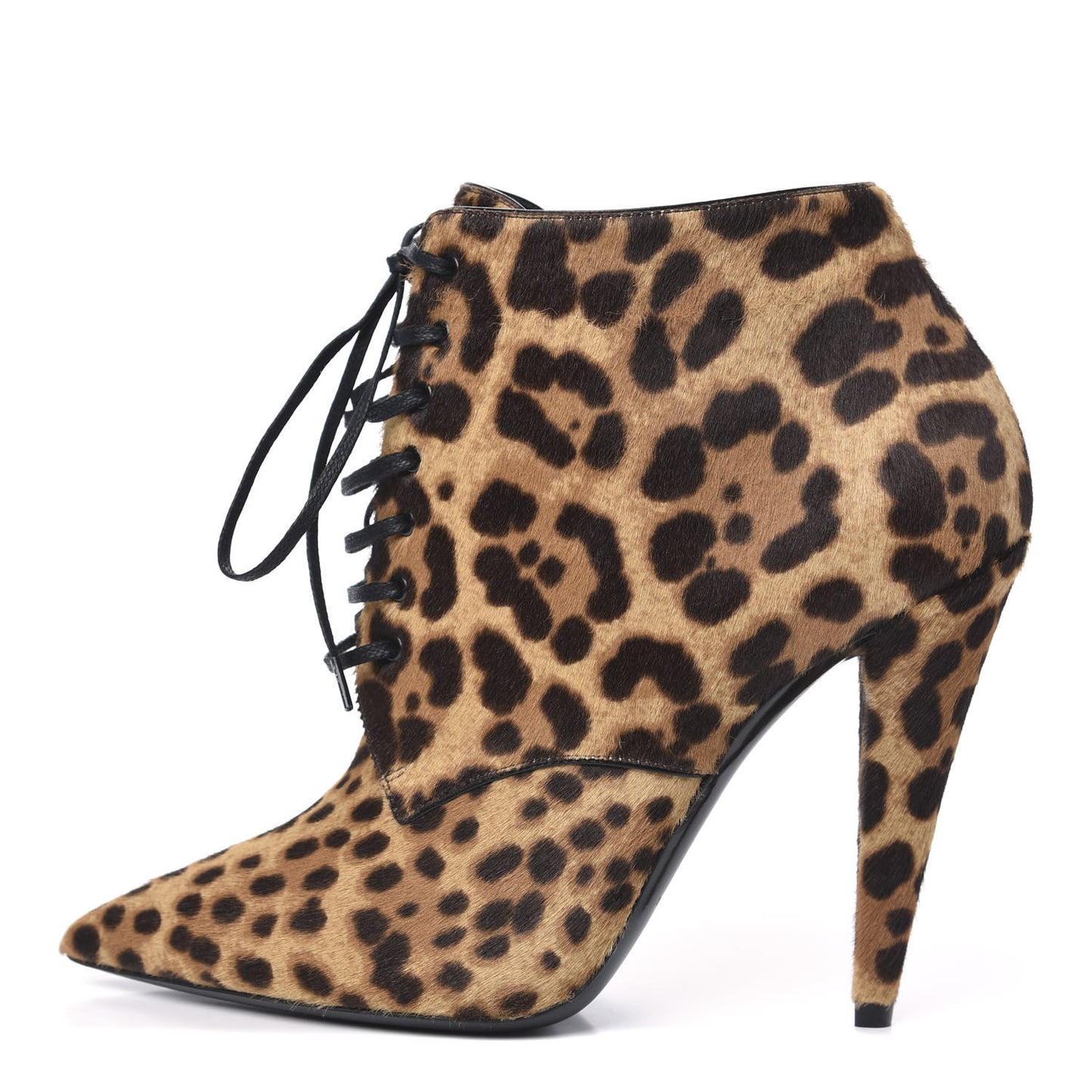 Calf Hair Chad Pony Lace Up Ankle Boots 38.5