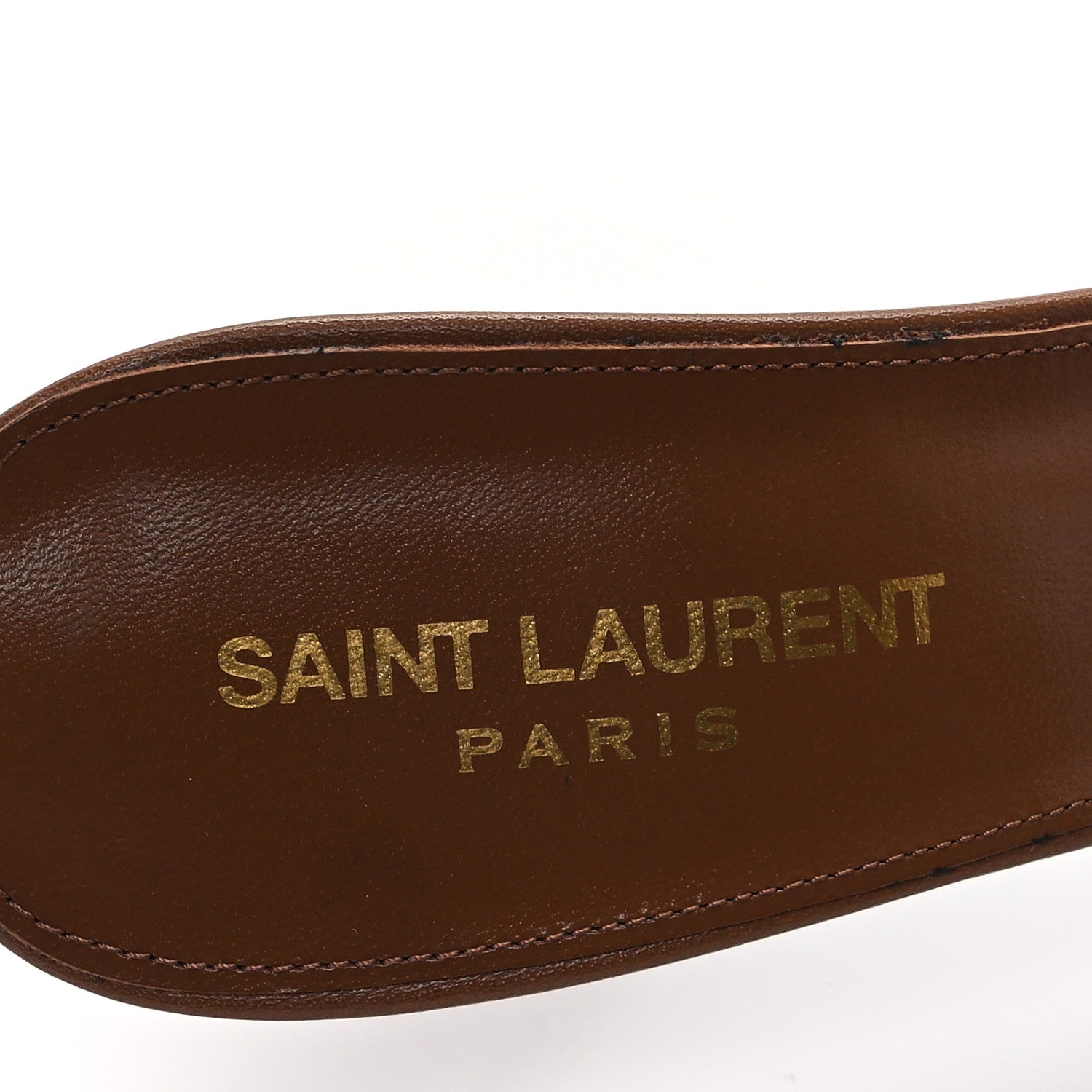 Saint Laurent Calfskin PVC Jive 105 Rhinestone Pump 38.5 Macadamia 8 of 9