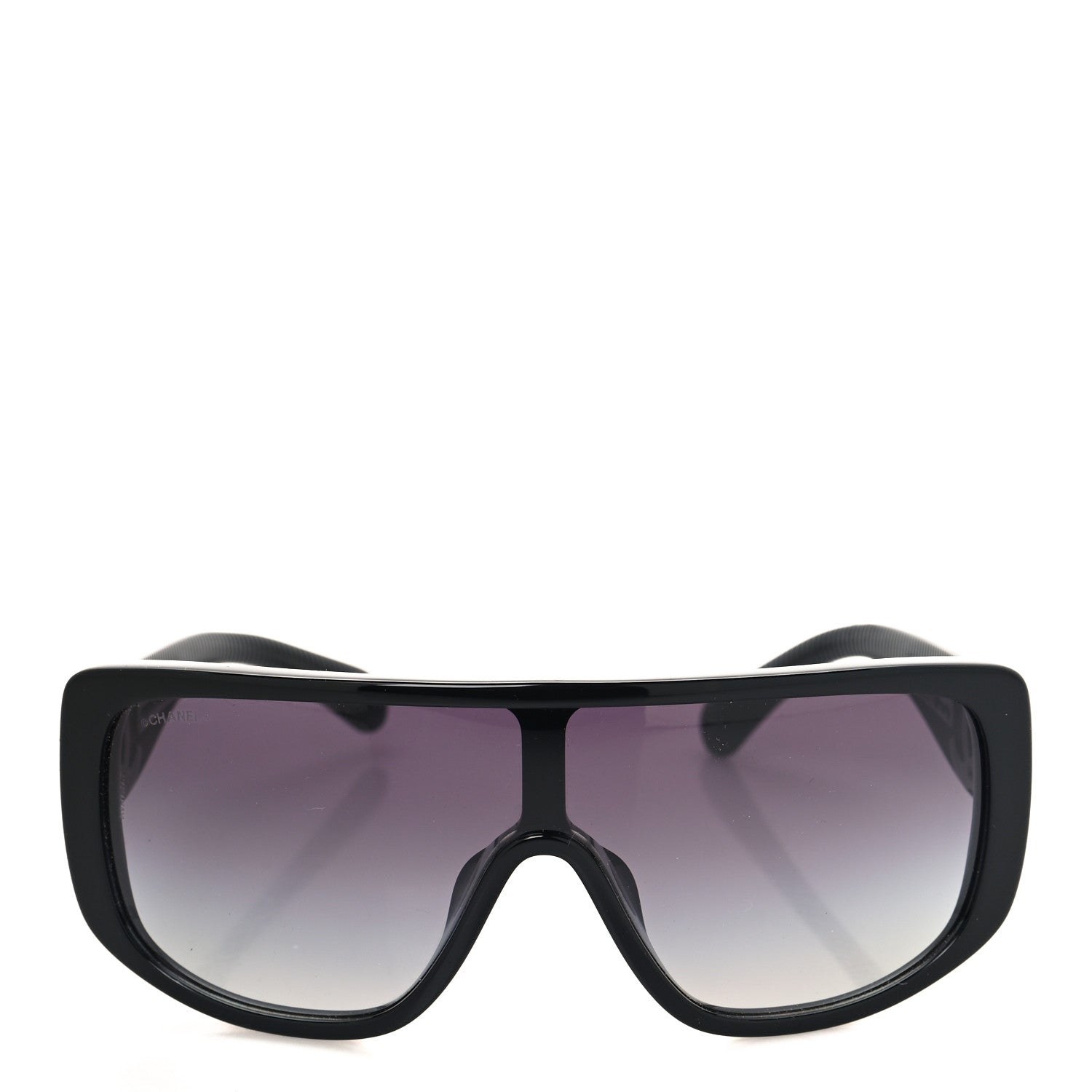 Chanel Acetate Shield Sunglasses 5495A Black 2 of 8
