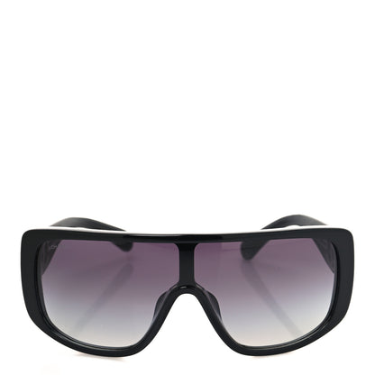 Chanel Acetate Shield Sunglasses 5495A Black 2 of 8