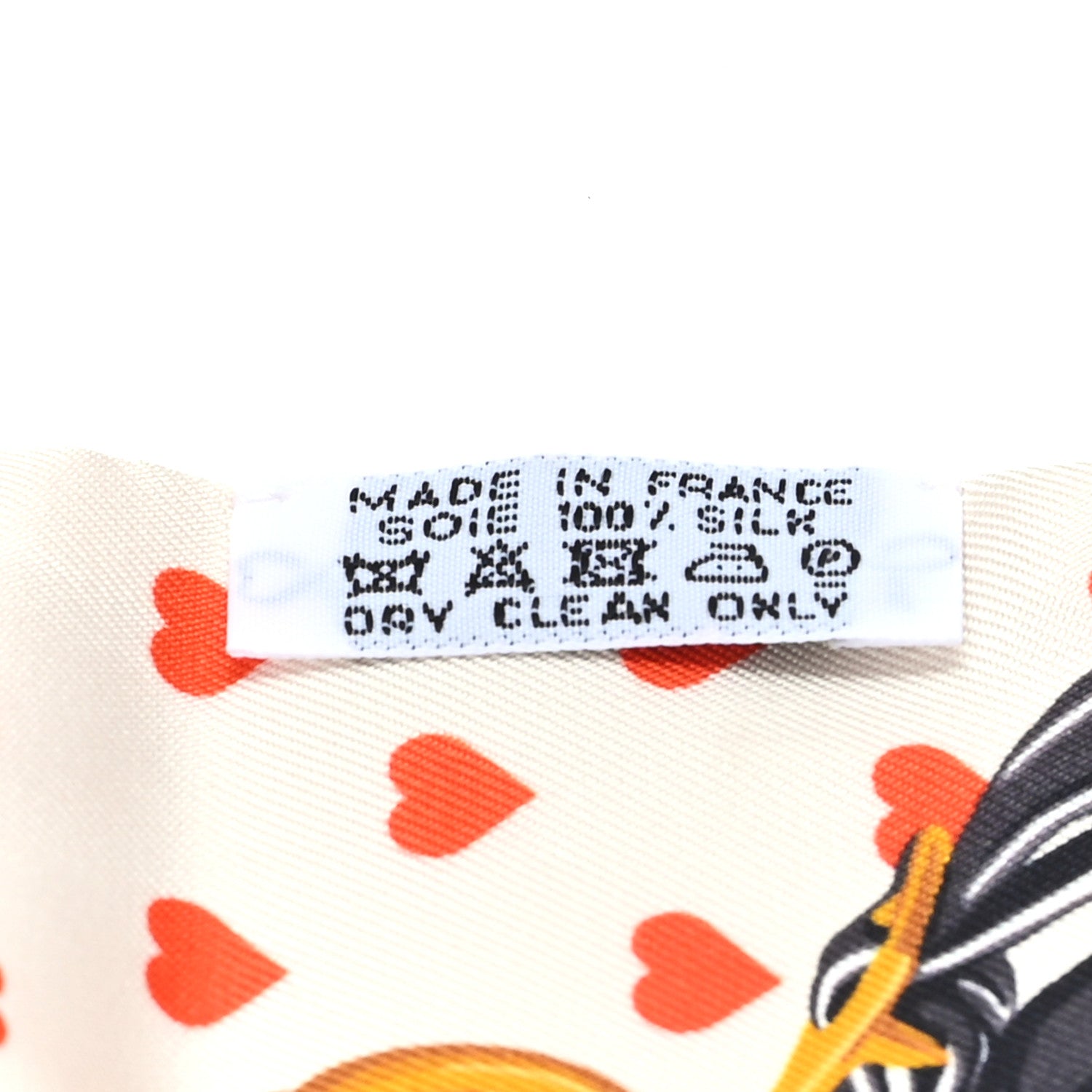 Hermes Silk Brides de Gala Love Twilly Creme Vieil Or Black 3 of 4