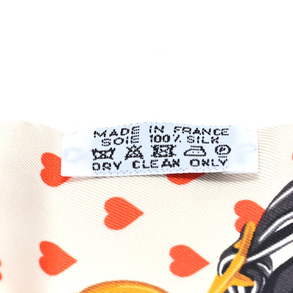 Hermes Silk Brides de Gala Love Twilly Creme Vieil Or Black 3 of 4
