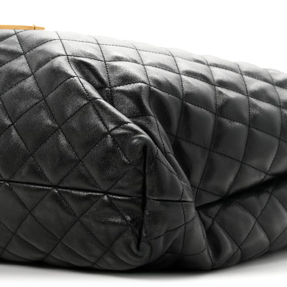 Saint Laurent Lambskin Quilted Maxi Icare Shopping Tote Black 11 of 11