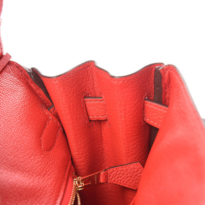 Hermes Togo Birkin 25 Rouge De Coeur 12 of 35