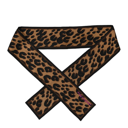 Louis Vuitton Silk Leopard Bandeau Scarf Marron 1 of 4