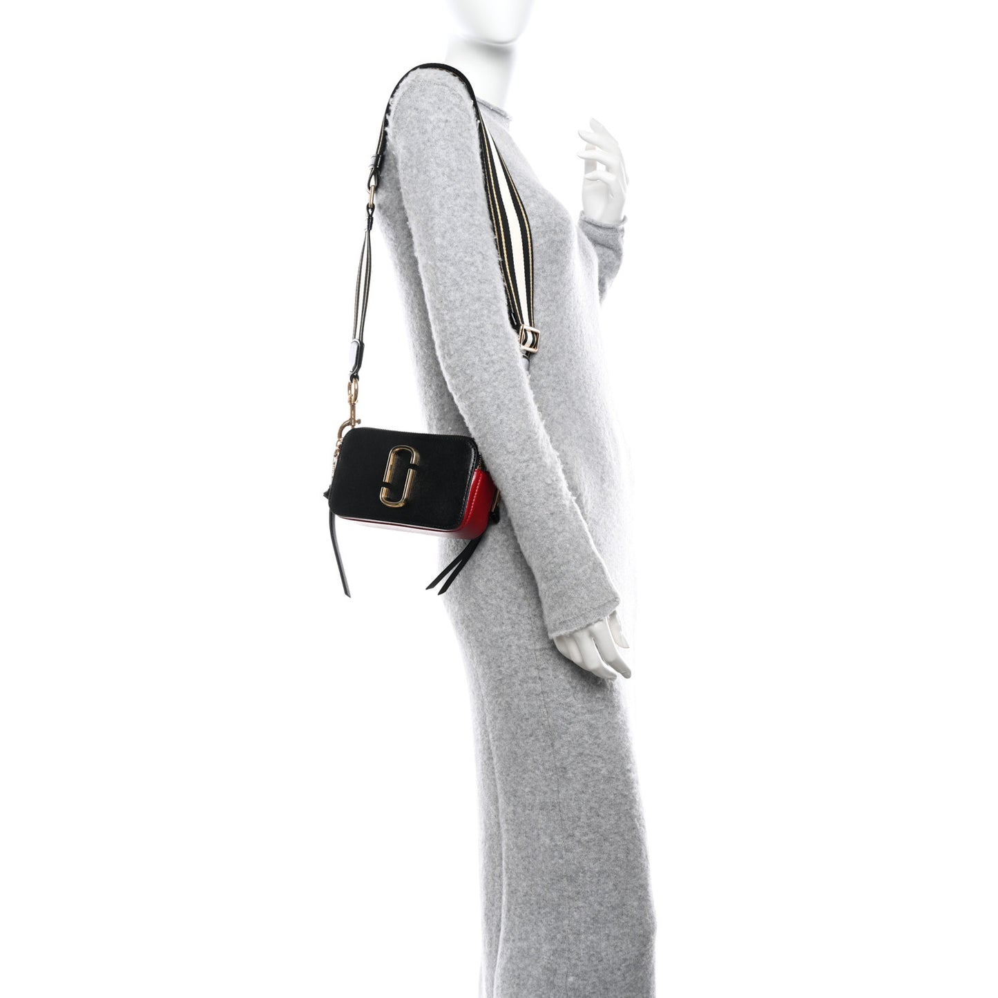 Saffiano Small Snapshot Camera Bag Black Multicolor