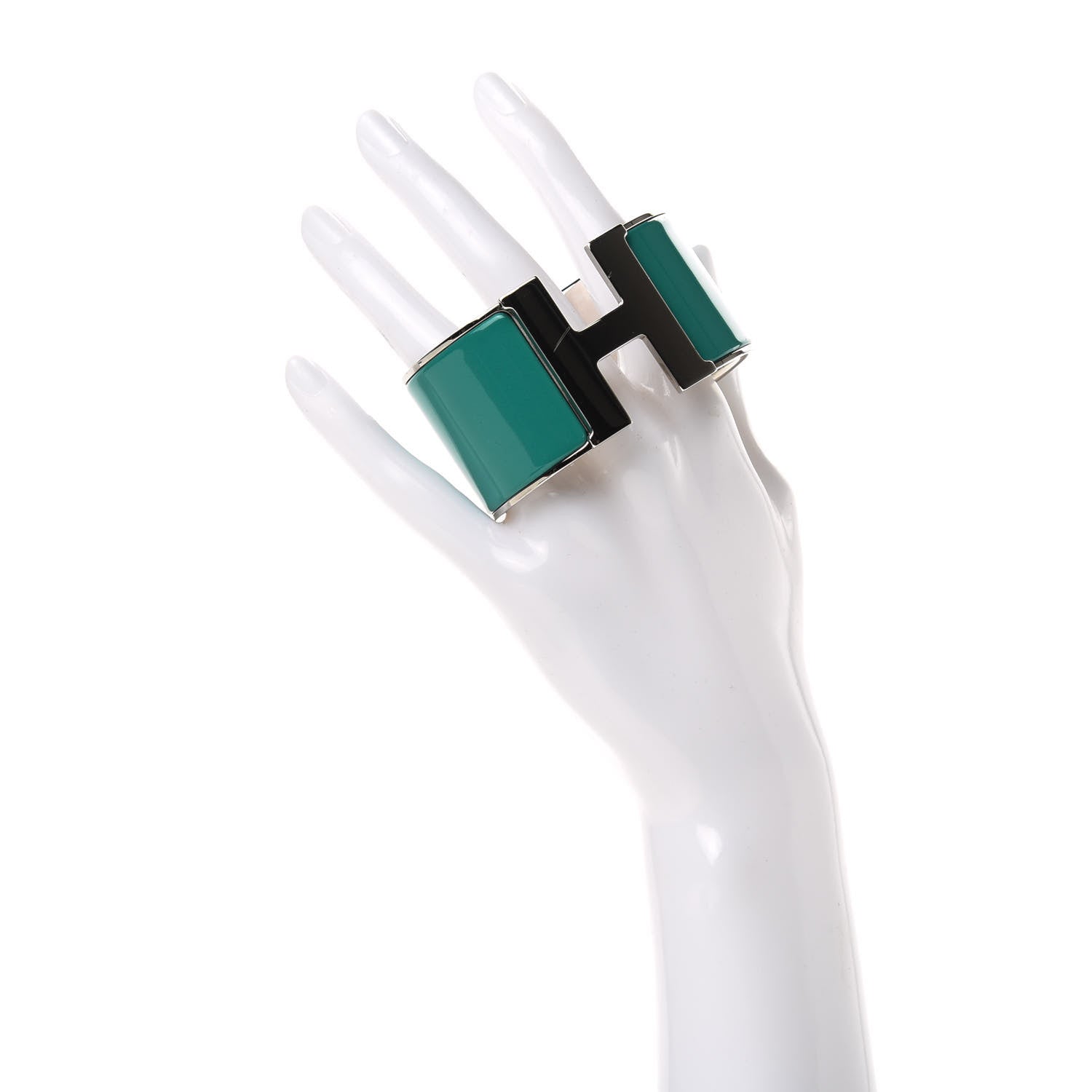 Hermes Enamel Extra Wide Clic Clac H Bracelet GM Bleuete 2 of 5