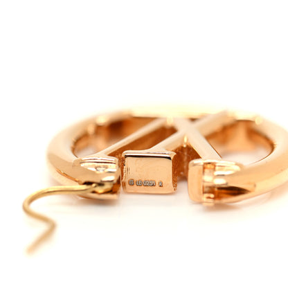 Louis Vuitton Metal Small Louise Hoop Earrings Gold 4 of 5