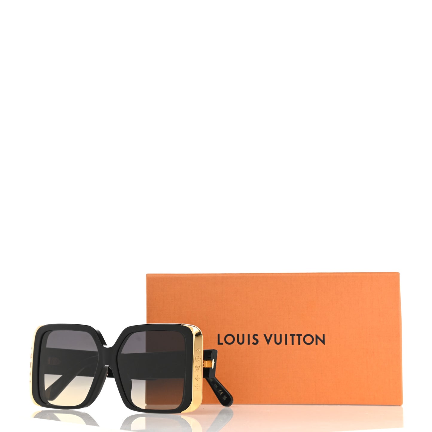 Acetate LV Moon Square Sunglasses Z1664W Black