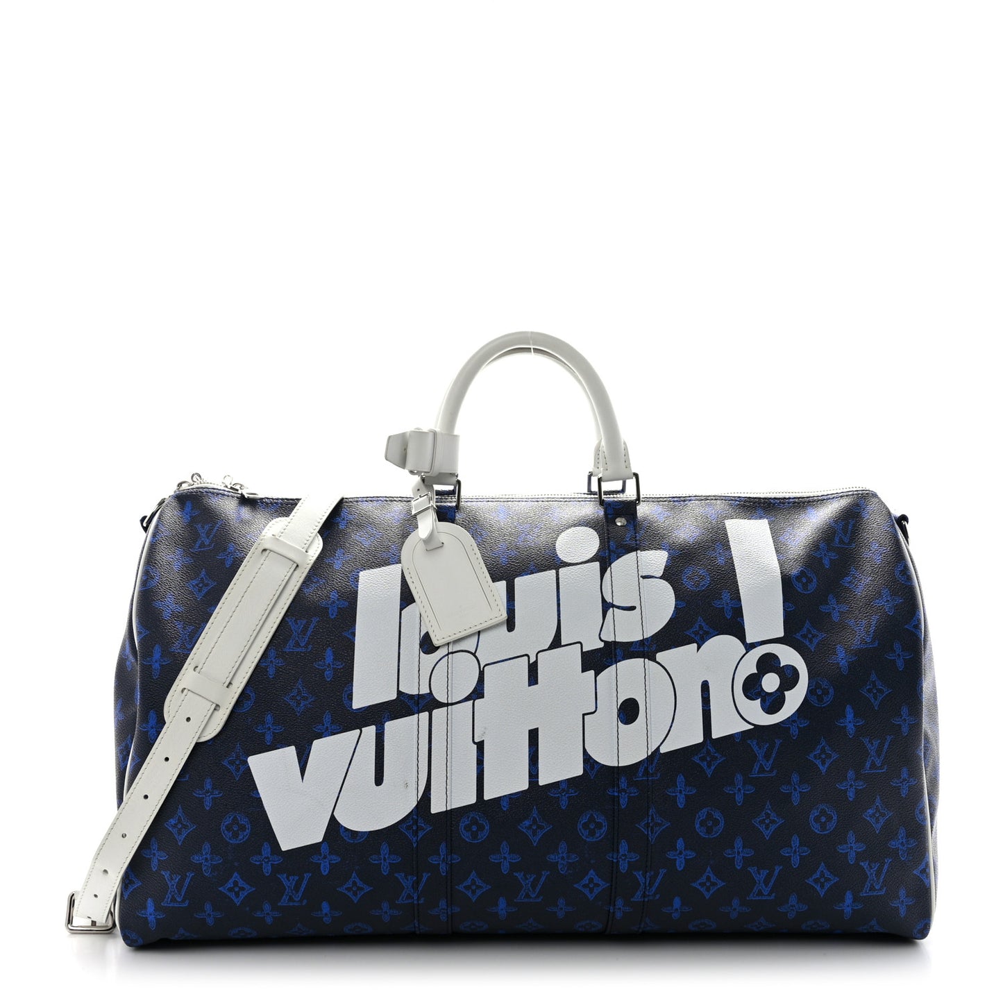 Vintage Monogram Everyday LV Keepall Bandouliere 55 Blue