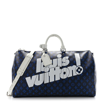 Louis Vuitton Vintage Monogram Everyday LV Keepall Bandouliere 55 Blue 1 of 9