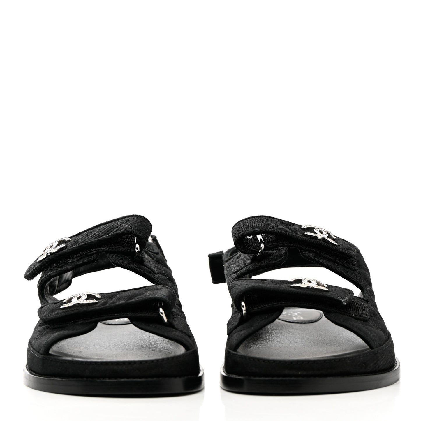 Mixed Fibers Velcro Dad Sandals 39 Black