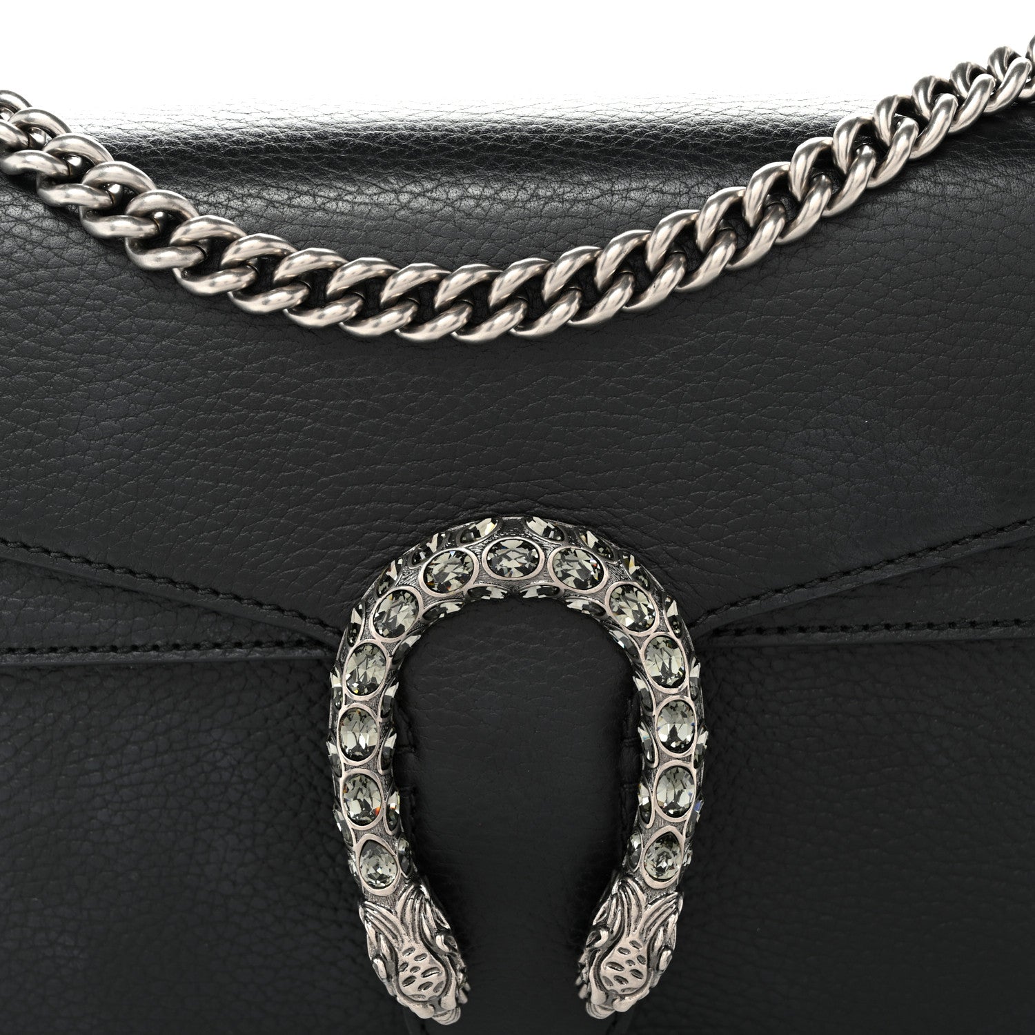 Gucci Pebbled Calfskin Small Dionysus Shoulder Bag Black 8 of 10