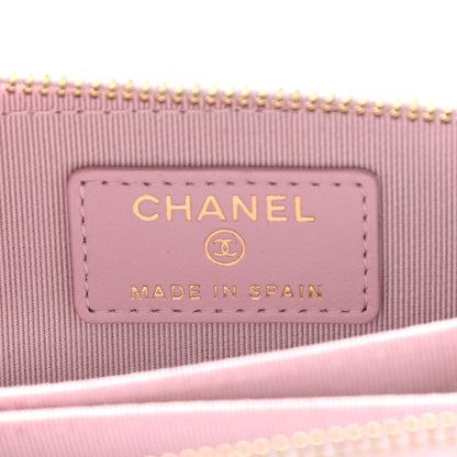 Chanel Caviar Quilted Zip Coin Purse Light Pink 6 of 9