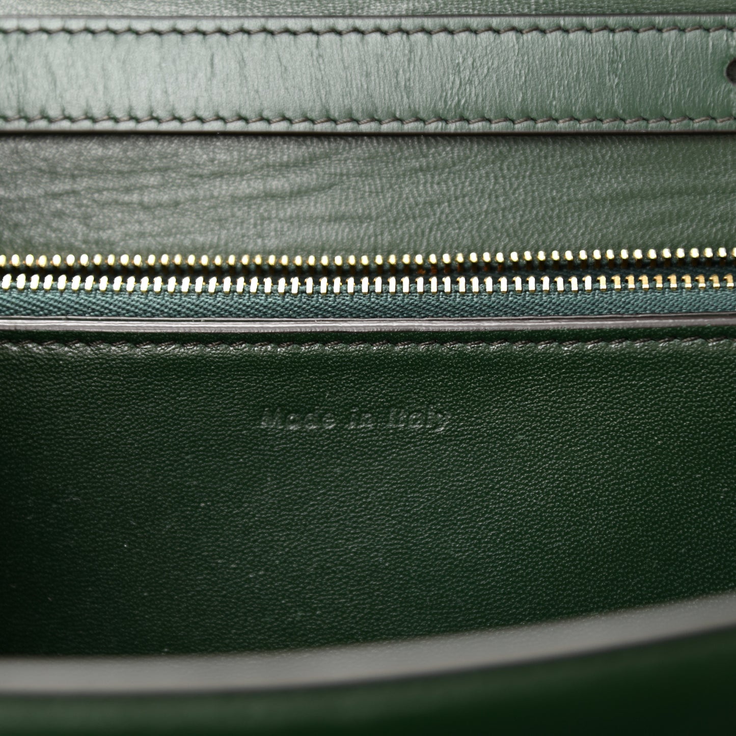 Box Calfskin Medium Classic Box Flap Bag Dark Green