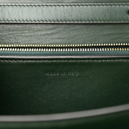 Celine Box Calfskin Medium Classic Box Flap Bag Dark Green 6 of 9