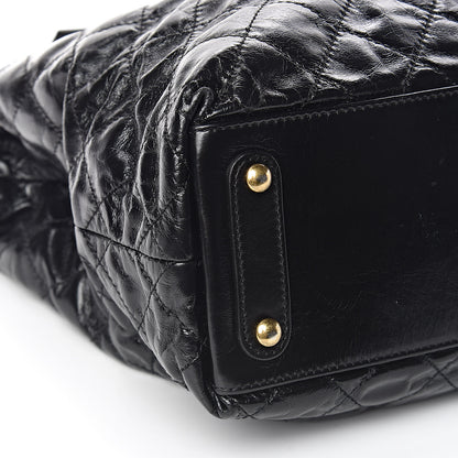 Chanel Glazed Calfskin Stingray Large Bindi CC Tote Black 8 of 11