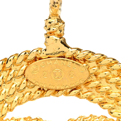Chanel Metal CC Long Chain Pendant Necklace Gold 6 of 6