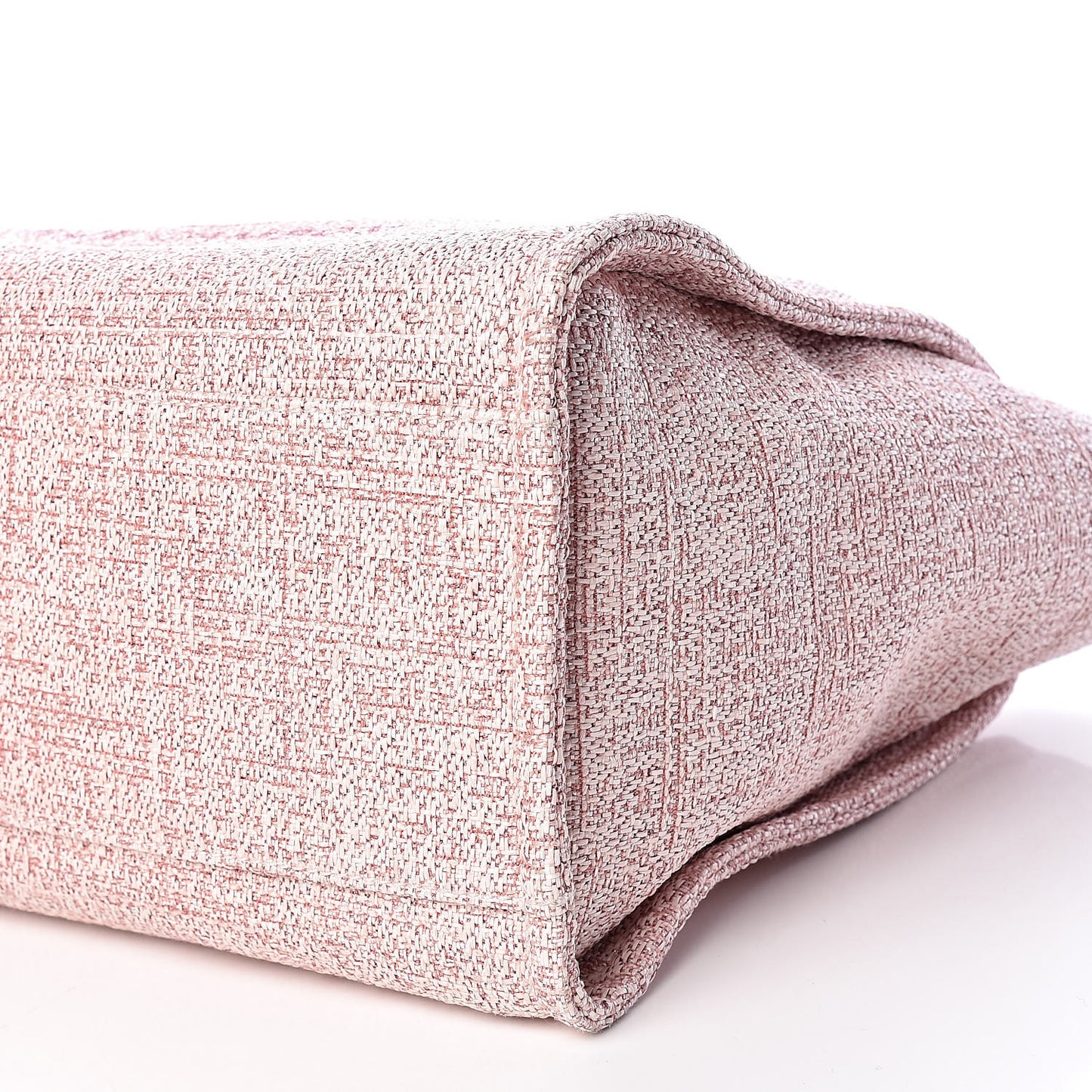 Straw Lurex Large Deauville Tote Pink