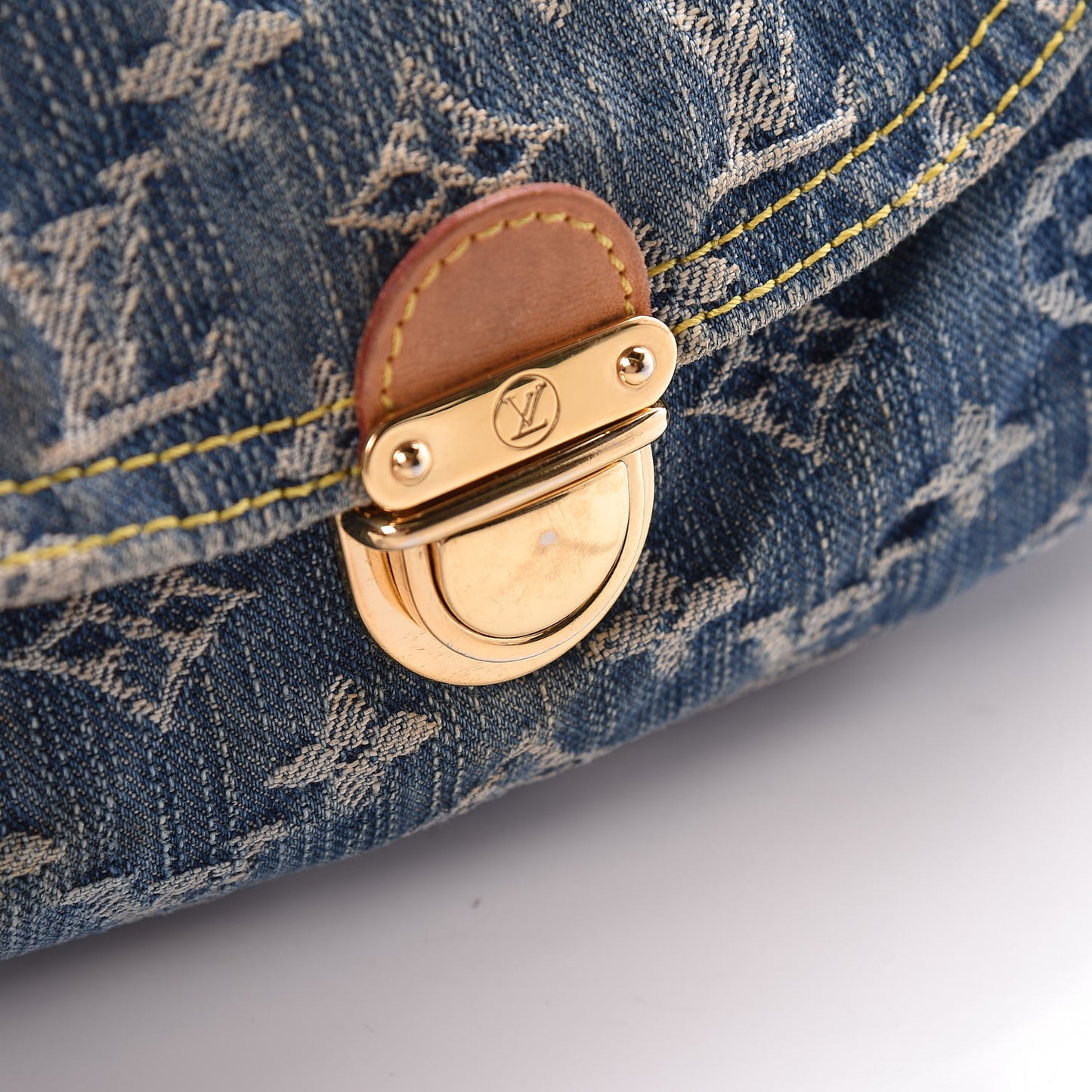 Monogram Denim Mini Pleaty Blue