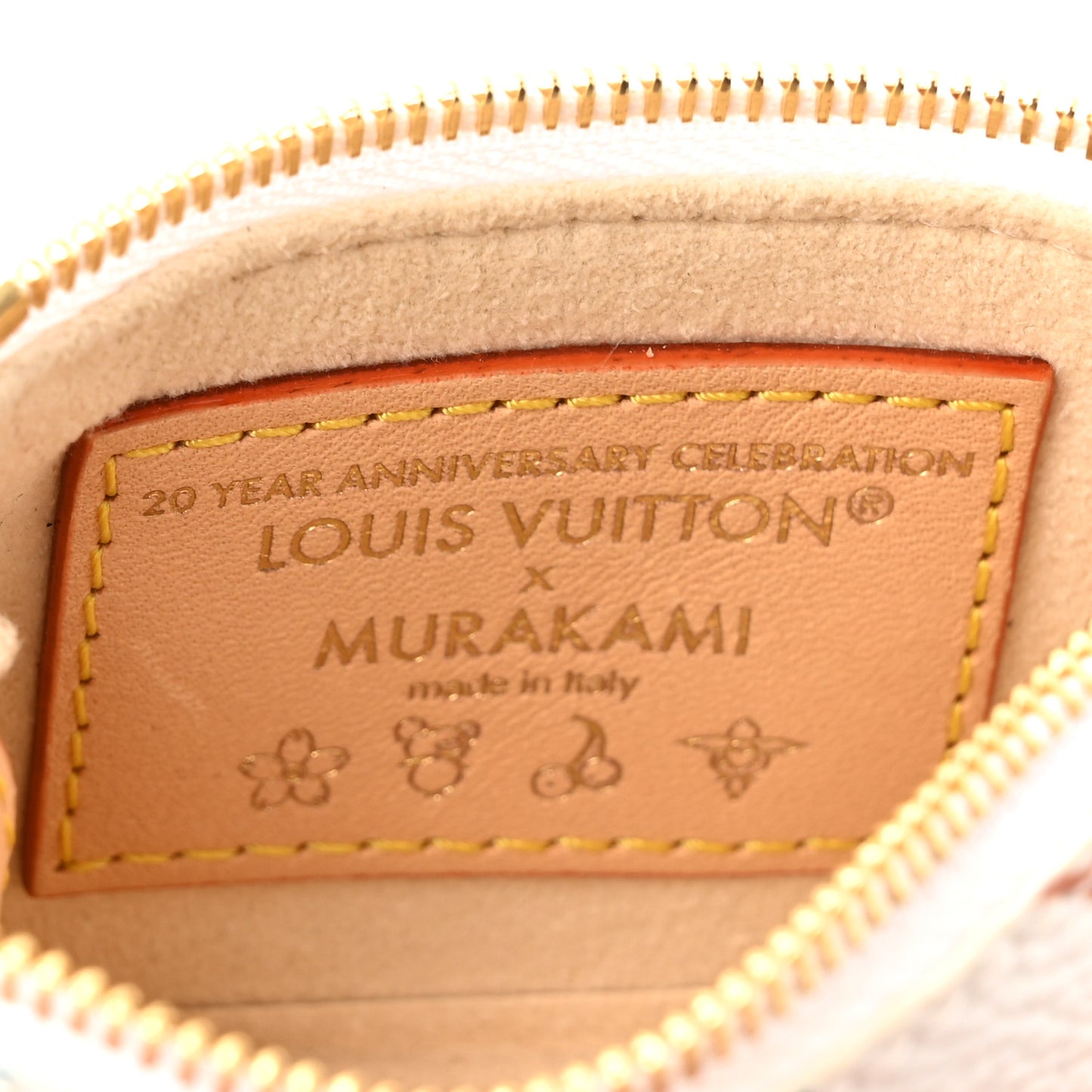 LV x TM Monogram Multicolor Micro Pochette White