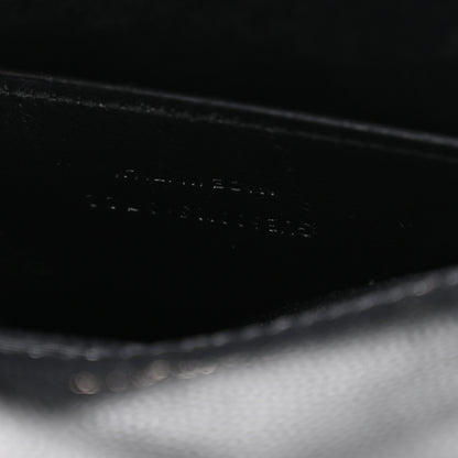 Saint Laurent Grain De Poudre Textured Mixed Matelasse Triquilt Medium Monogram Monochrome Satchel Black 7 of 11