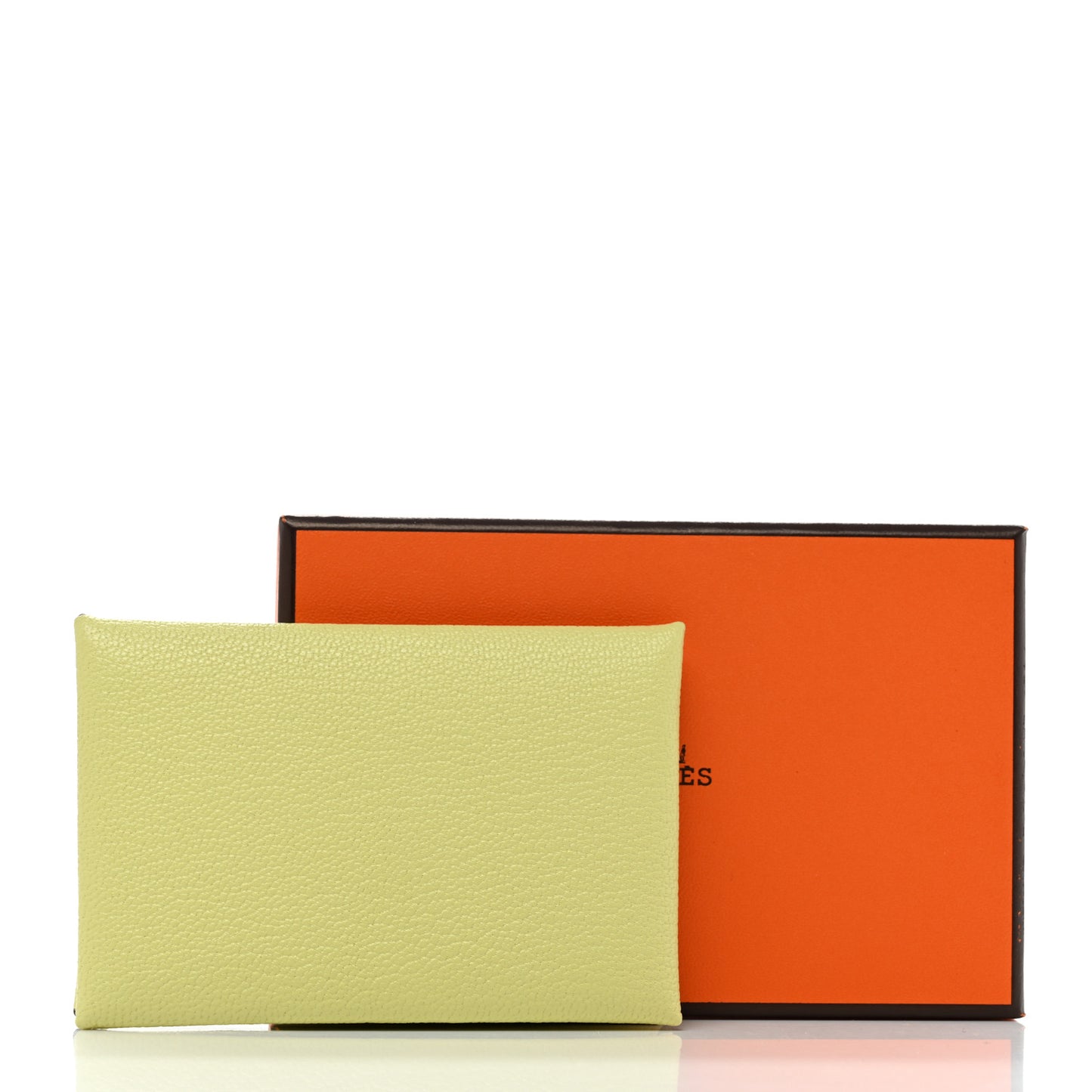 Chevre Mysore Verso Calvi Card Case Jaune Bourgeon Nata