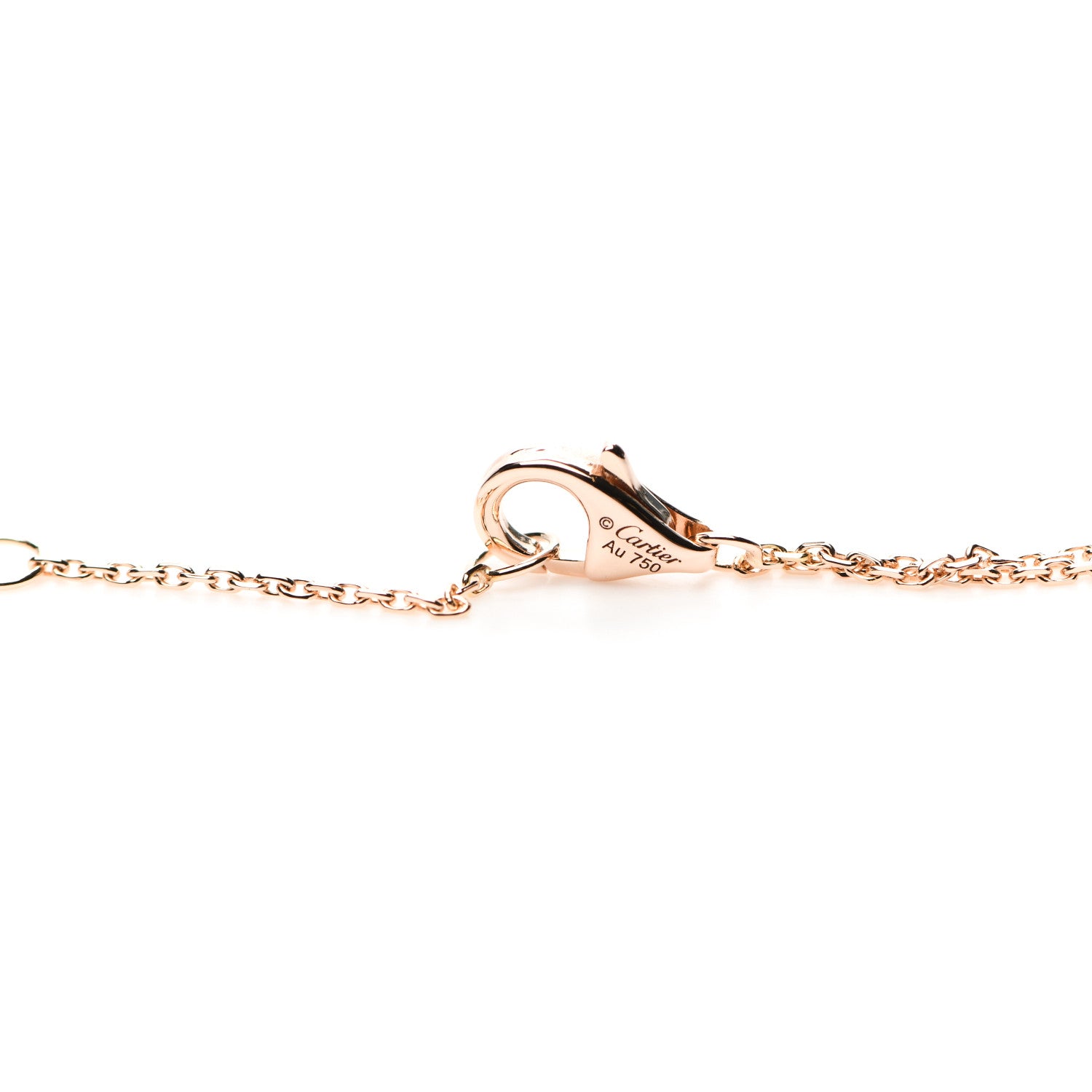 Cartier 18K Pink Yellow White Gold Trinity Double Chain Pendant Necklace 4 of 6
