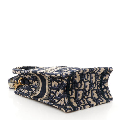 Christian Dior Oblique Mini Book Tote Phone Bag Blue 4 of 10