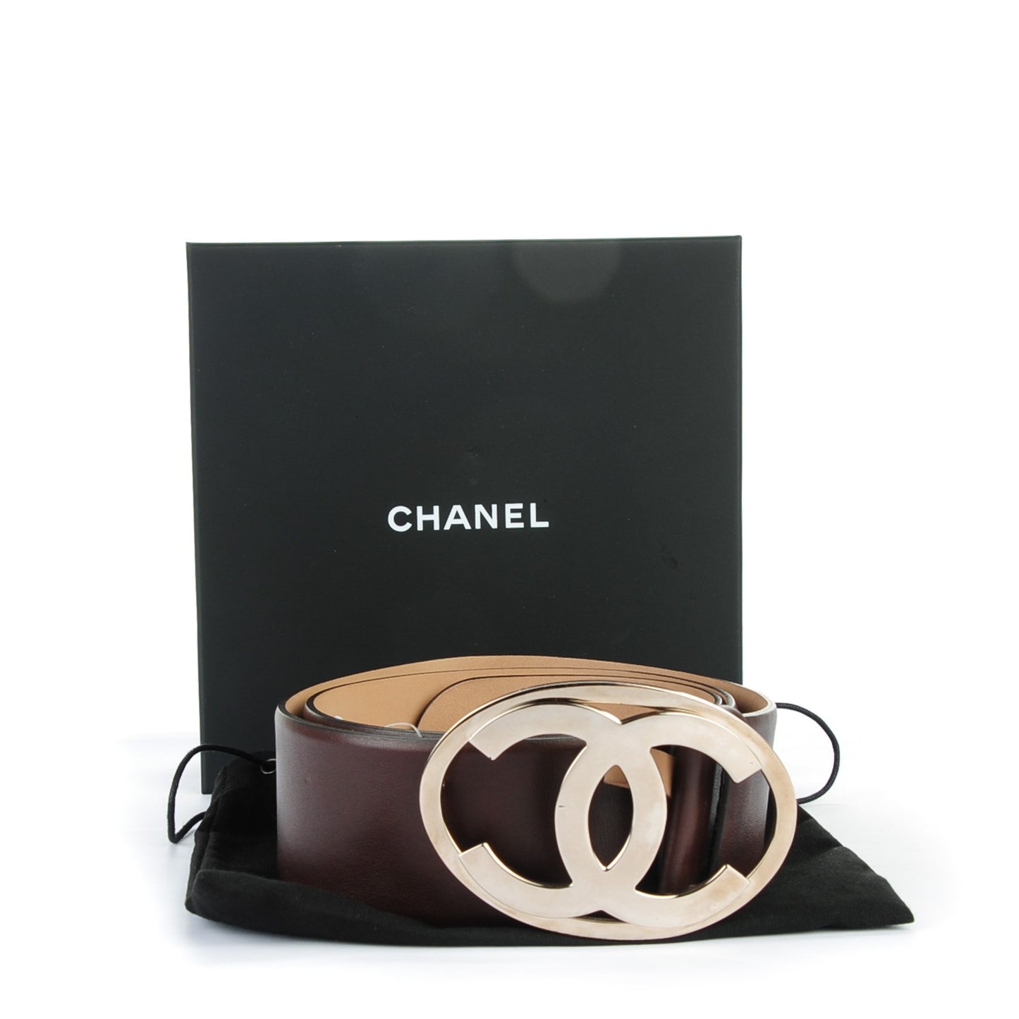 Calfskin CC Belt 90 36 Dark Brown