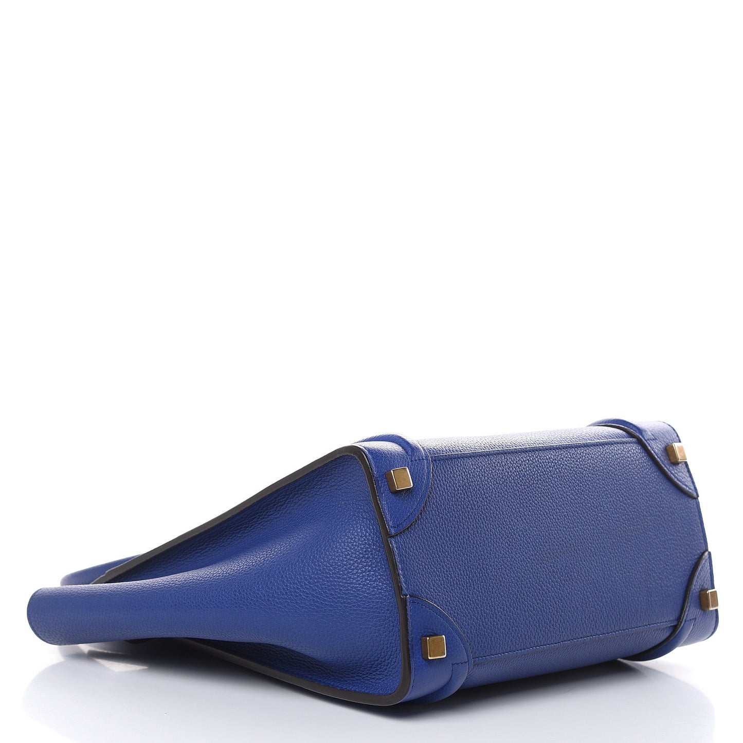 Drummed Calfskin Micro Luggage Indigo