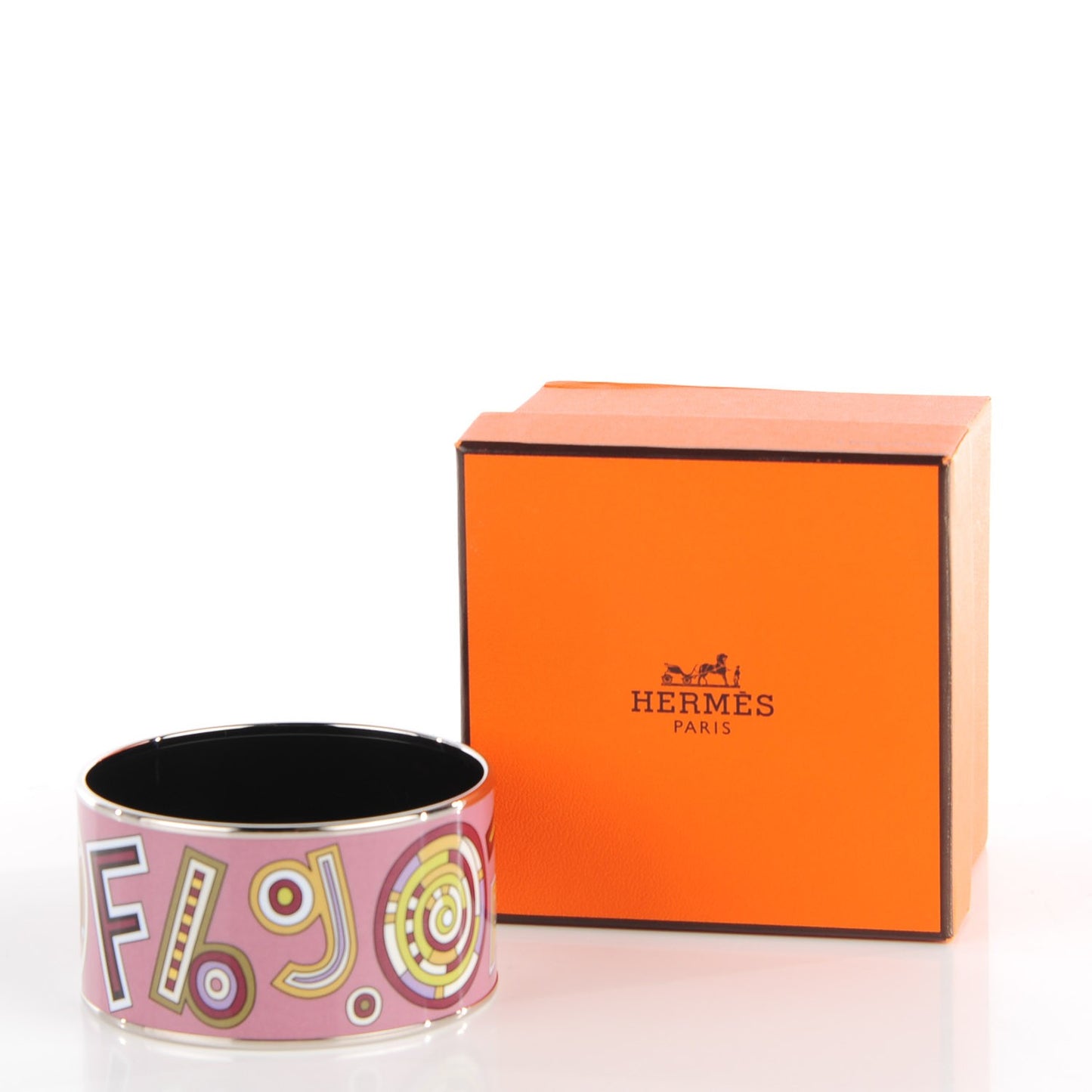Enamel Printed Tohu Bohu Extra Wide Bracelet 70 Pink