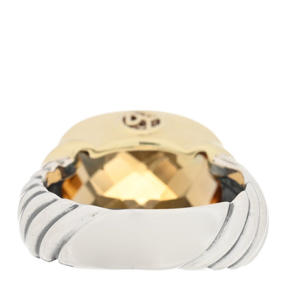 David Yurman Sterling Silver 14K Yellow Gold Citrine 14mm Noblesse Ring 54 6.75 3 of 4