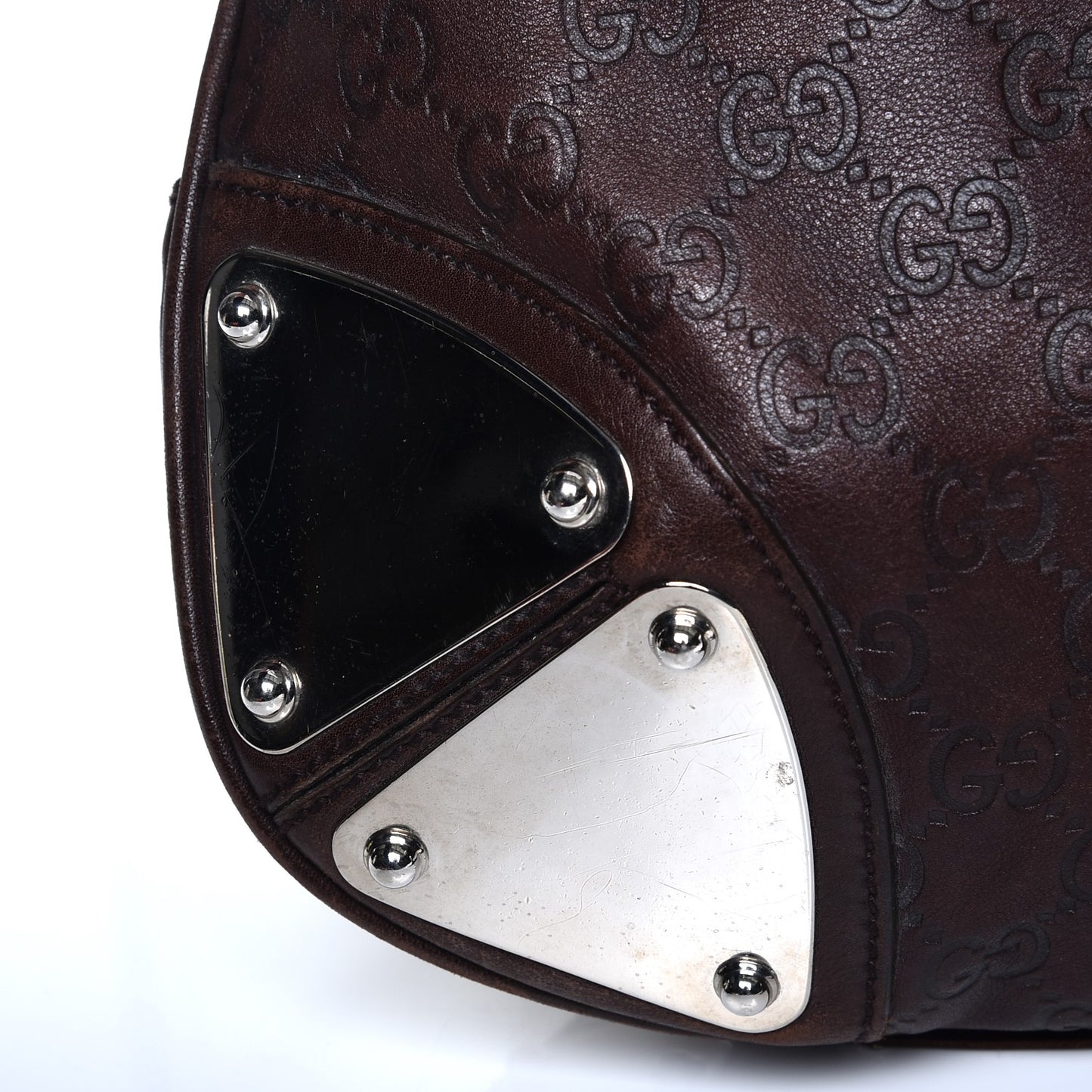 Guccissima Medium Indy Top Handle Hobo Dark Brown