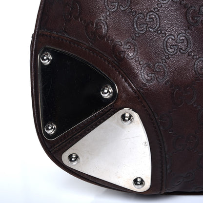 Gucci Guccissima Medium Indy Top Handle Hobo Dark Brown 11 of 13