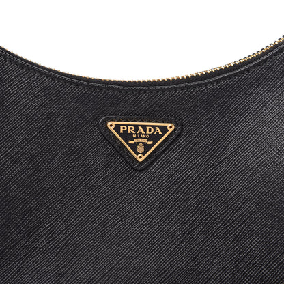 Prada Saffiano Lux Re-Edition 2005 Shoulder Bag Black 10 of 13