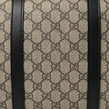 Gucci GG Supreme Monogram Selleria Calfskin Large Duffle Beige Ebony Black 8 of 10