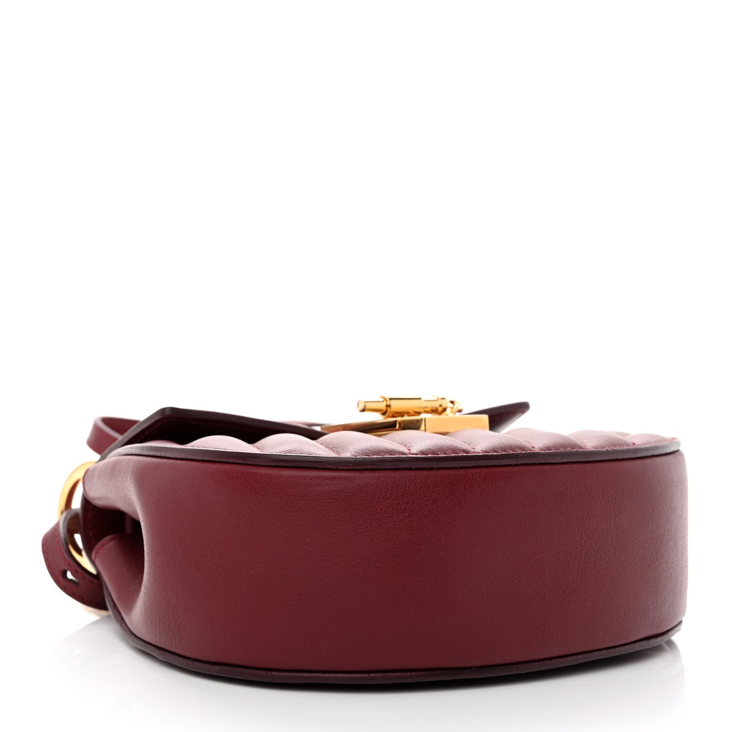 Chloe Calfskin Quilted Mini Drew Bijou Shoulder Bag Dahlia Red 4 of 10