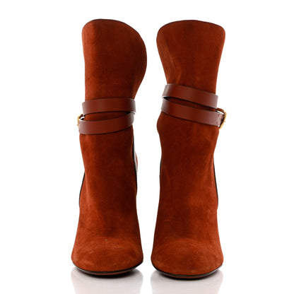 Gucci Suede Abigail Ankle Boots 37.5 Red 2 of 11