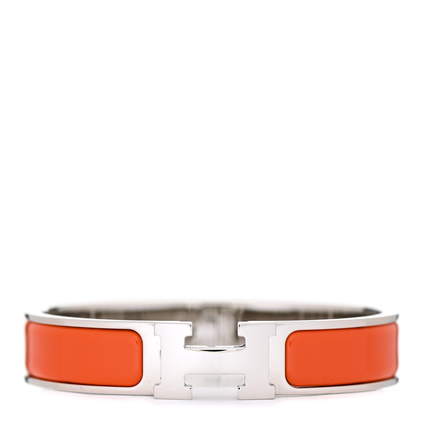 Enamel Narrow Clic Clac H Bracelet PM Orange