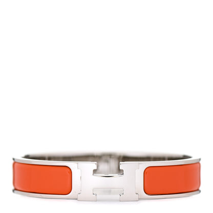 Hermes Enamel Narrow Clic Clac H Bracelet PM Orange 1 of 5