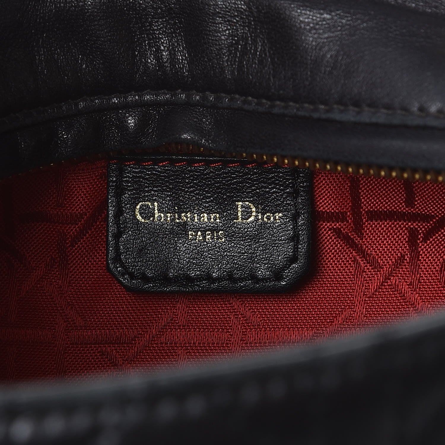 Christian Dior Lambskin Cannage Medium Lady Dior Black 6 of 7