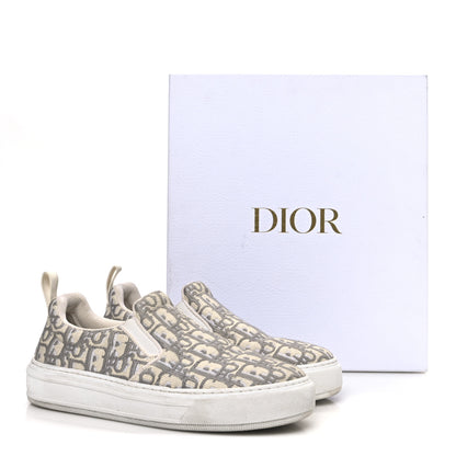 Christian Dior Canvas Oblique Embroidered Womens Solar Slip On Sneakers 37 Grey Stone 11 of 11