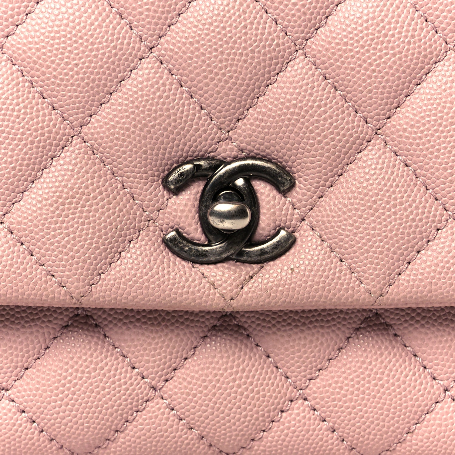 Chanel Caviar Quilted Mini Coco Handle Flap Light Pink 9 of 12