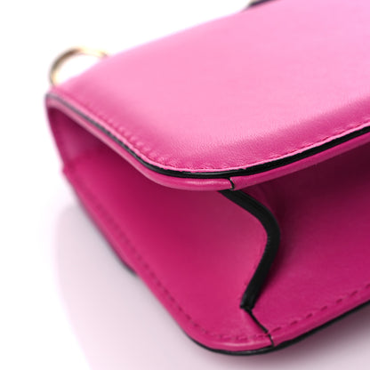 Valentino Garavani Vitello Mini Glam Lock Rockstud Flap Fuxia 9 of 14