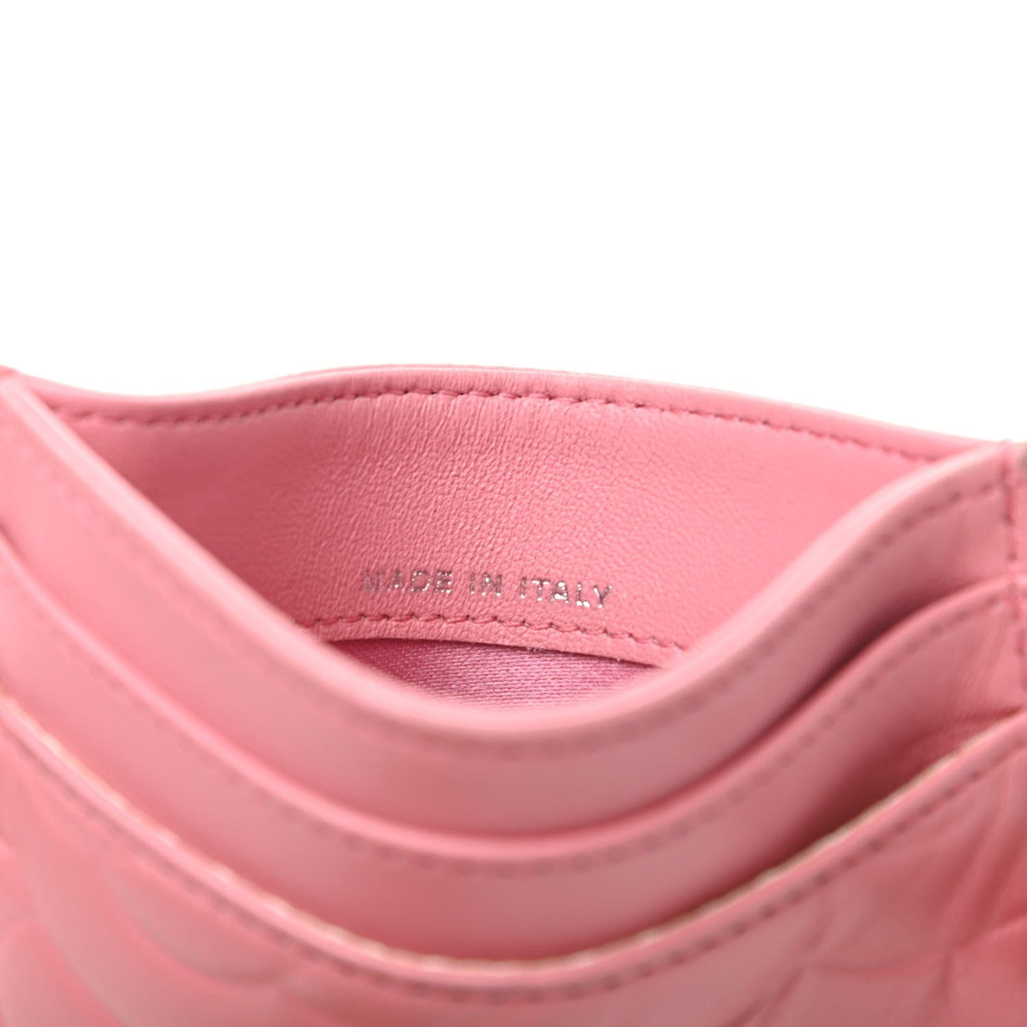 Chanel Lambskin Camellia Embossed Card Holder Pink 7 of 10