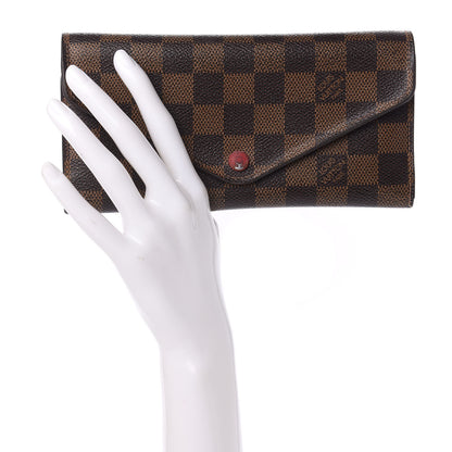 Louis Vuitton Damier Ebene Josephine Wallet Red 3 of 13