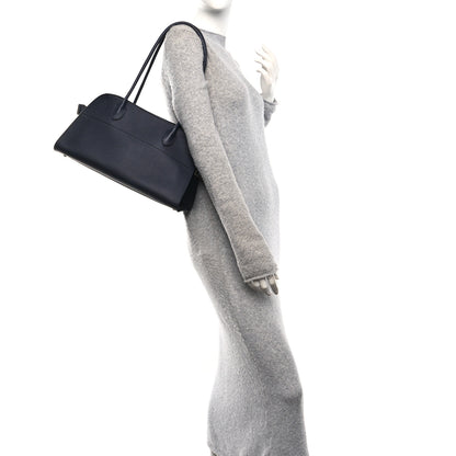 The Row Matte Grained Calfskin Margaux Shoulder 12 Marine 2 of 9