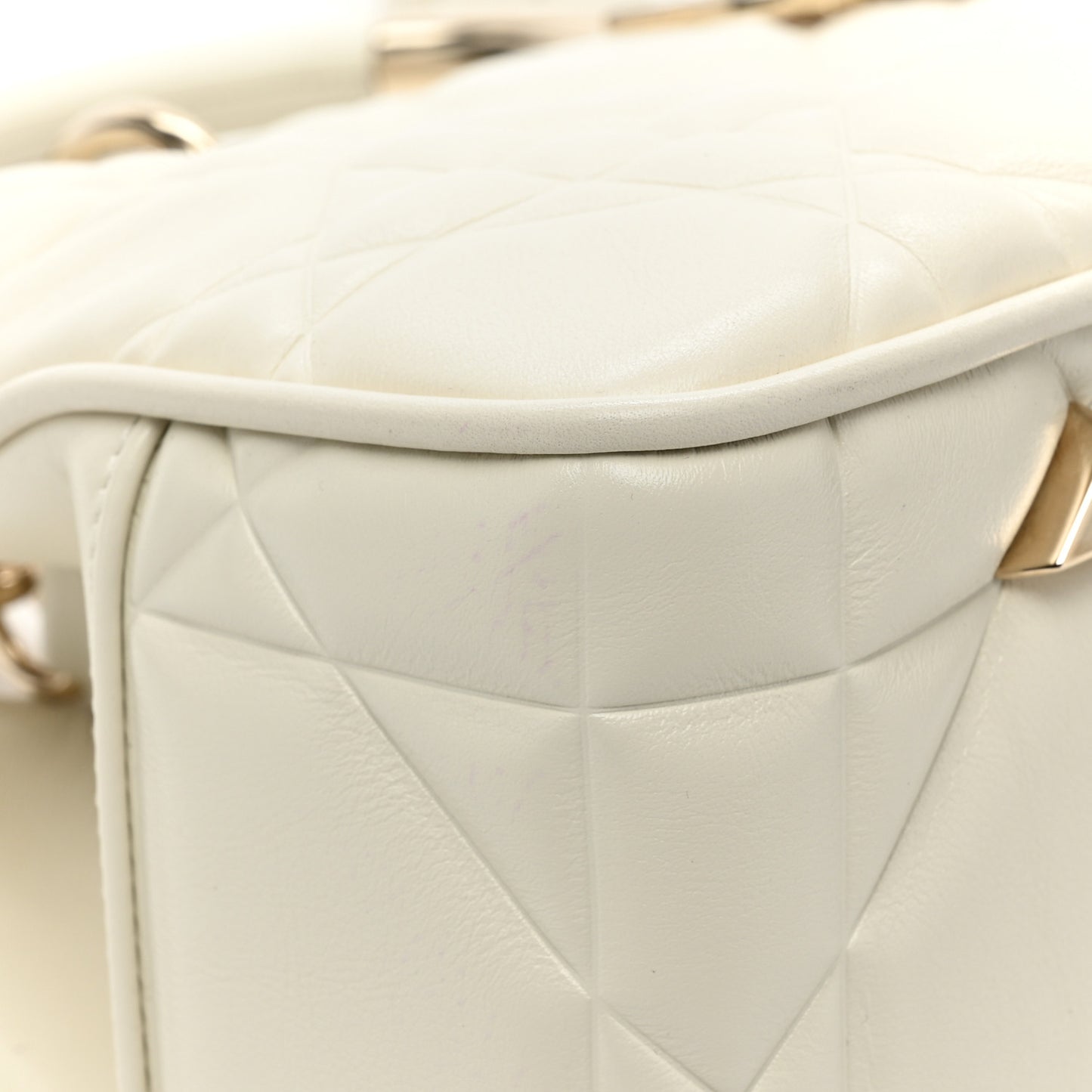 Calfskin Cannage Medium The Lady 95.22 White